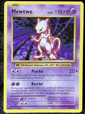 Pokemon Card Mewtwo 51/108 LV.53 2016 HP 130 No 150 Star 